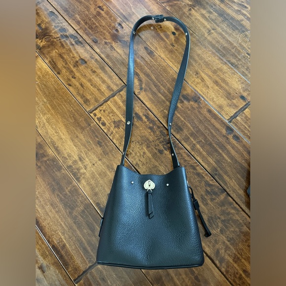 Kate Spade Marti Women's Shoulder Large Bucket Handbag - Black/Gold - Picture 8 of 12